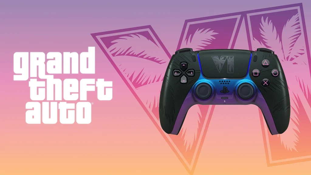 Los mandos DualSense de edición limitada de GTA VI presentan diseños de luz diurna y neón